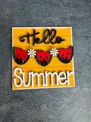 Summer Leaning Sandwich Board Tiles Summer Interchangeable   