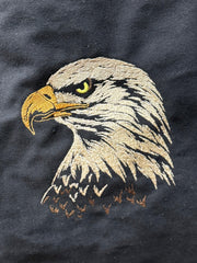 Embroidered Black Tote Eagle