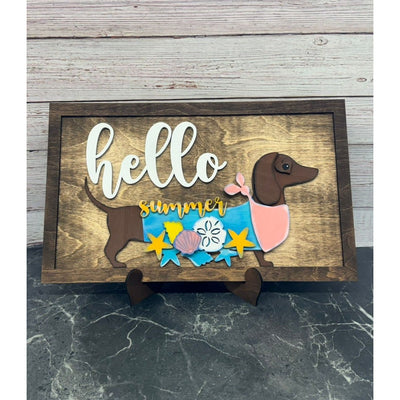 Dachshund Seasonal Interchangeable Sign    