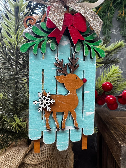 Reindeer Ornaments  Reindeer Sled  