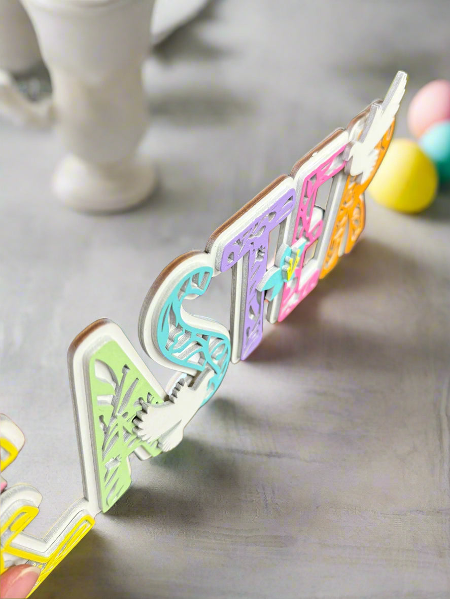 Easter Pastel Word Sign