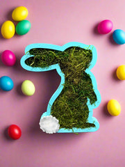 Pastel Moss Bunny Friends - Cute Spring Easter Decor for Home & Holiday Celebrations Blue