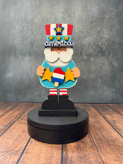 Mini Uncle Sam Gnome Patriotic Shelf Sitter   