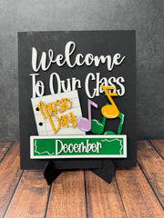 Welcome To Our Classroom Interchangeable Sign  Sign with Add-ons December 