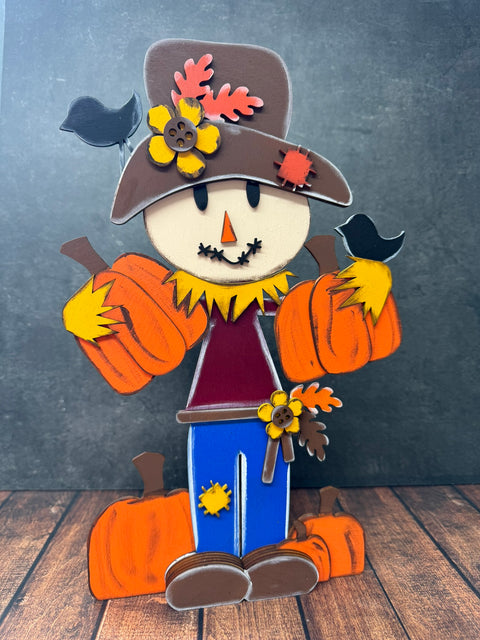 Chunky Pumpkin Scarecrow    