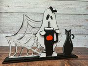 Ghost & Cat Shelf Sitter    