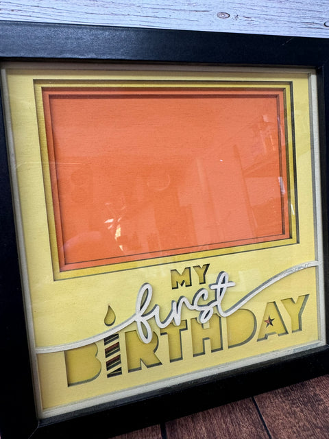 My First Birthday Shadow Box    