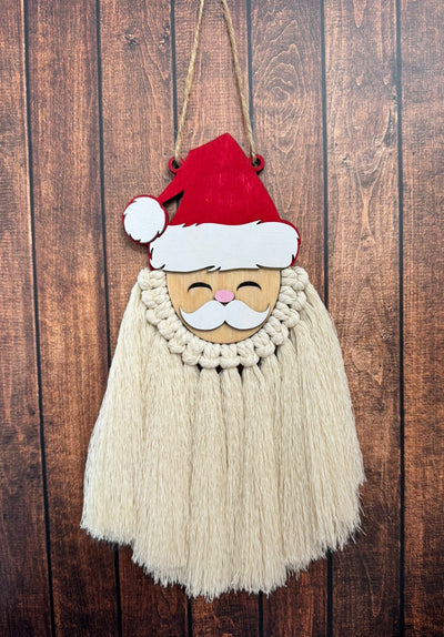 Santa Macrame Charm Christmas Ornament   