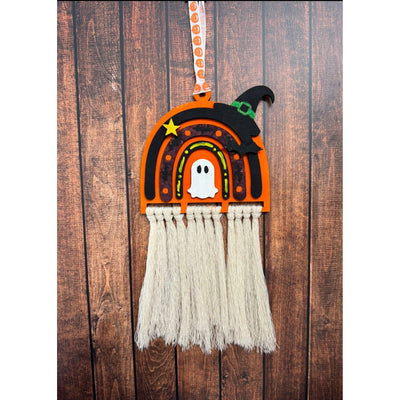 Halloween Ghost Macrame Charm    