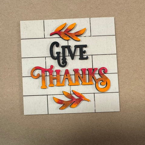 Fall Leaning Sandwich Board Tiles Interchangeable Leaning Sandwich Boards Give Thanks  