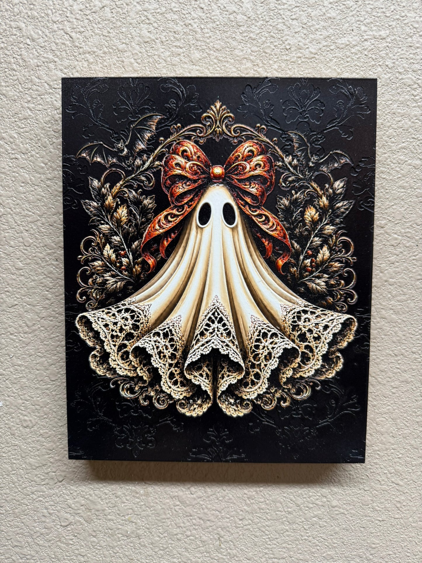 Lace Ghost Wooden Frame Wall Art