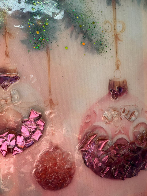 Pink Ornament Resin Frame Resin   