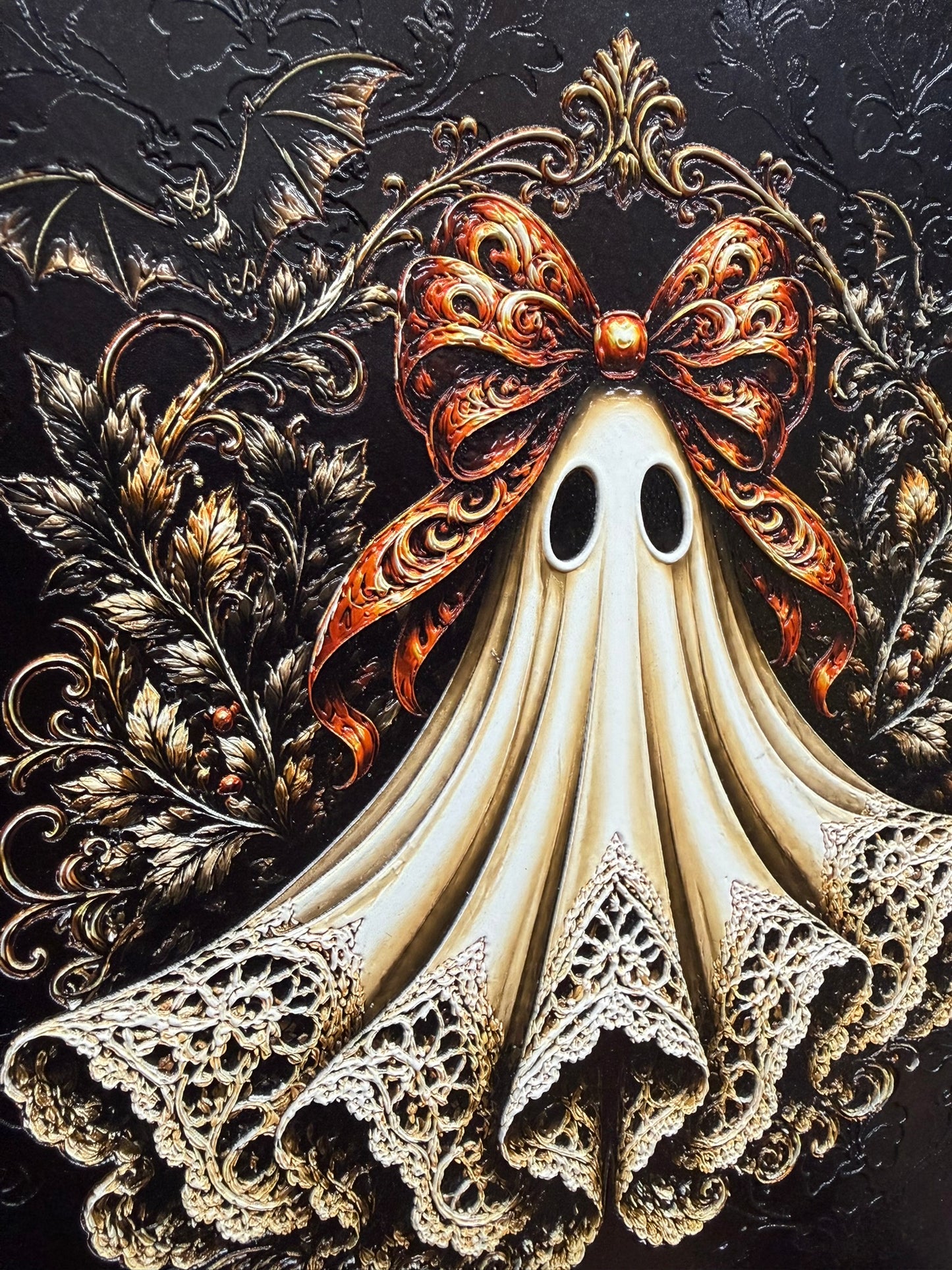 Lace Ghost Wooden Frame Wall Art