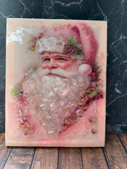 Pink Santa Resin Frame Resin   