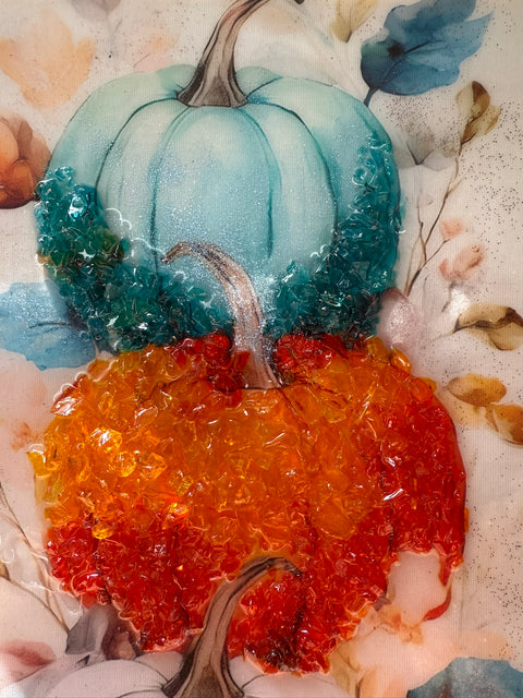 Stacked Pumpkins Resin Frame Resin   