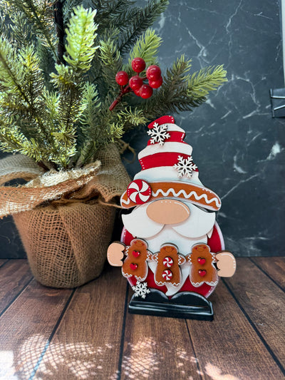 Gingerbread Cookie Gnome Christmas Shelf Sitter   