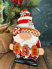 Gingerbread Cookie Gnome Christmas Shelf Sitter   