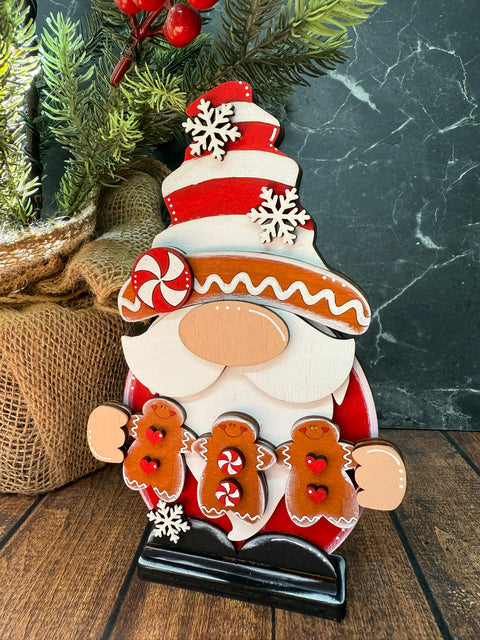 Gingerbread Cookie Gnome Christmas Shelf Sitter   