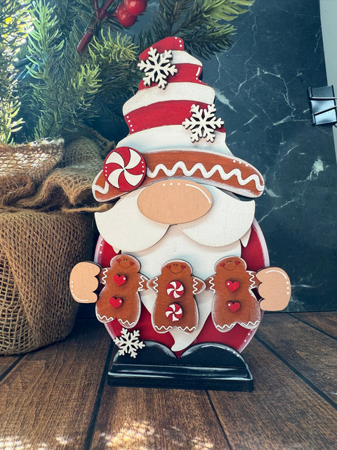 Gingerbread Cookie Gnome Christmas Shelf Sitter   