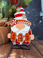 Gingerbread Cookie Gnome Christmas Shelf Sitter   