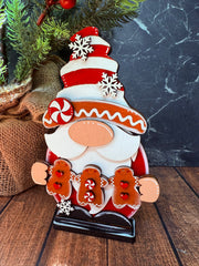 Gingerbread Cookie Gnome Christmas Shelf Sitter   