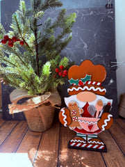 Gingerbread Baking Gnome Christmas Shelf Sitter   