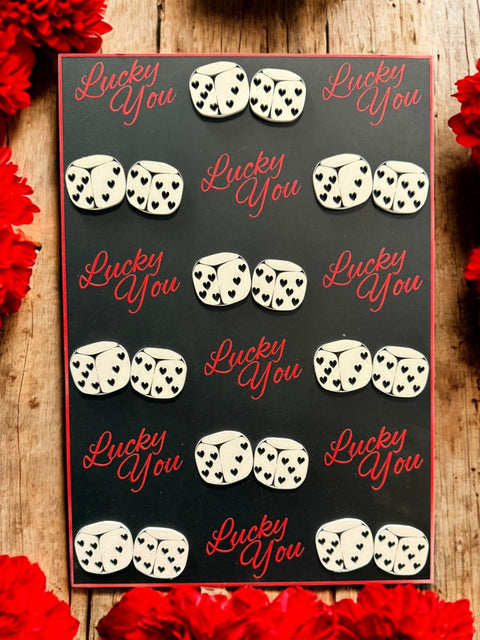 Lucky You Dice Wall Art, Fun Gaming Decoration for Unique Spaces or Gift, Celebrating Luck and Playful Spirit