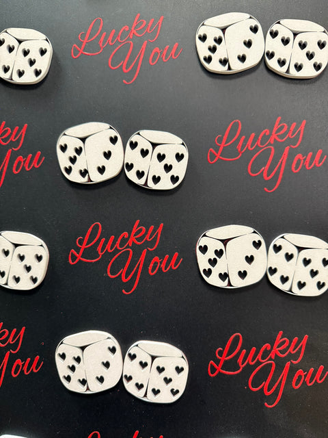 Lucky You Dice Wall Art, Fun Gaming Decoration for Unique Spaces or Gift, Celebrating Luck and Playful Spirit