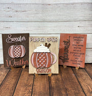 Sweater Trio Sign - 3PC Set    