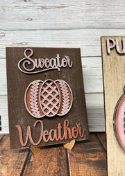 Sweater Trio Sign - 3PC Set    