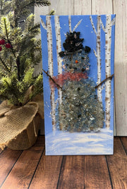 Snowman Winter Scene Resin Frame    