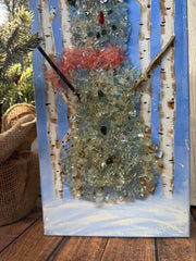 Snowman Winter Scene Resin Frame    