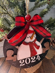 Setting Snowman Ornament    