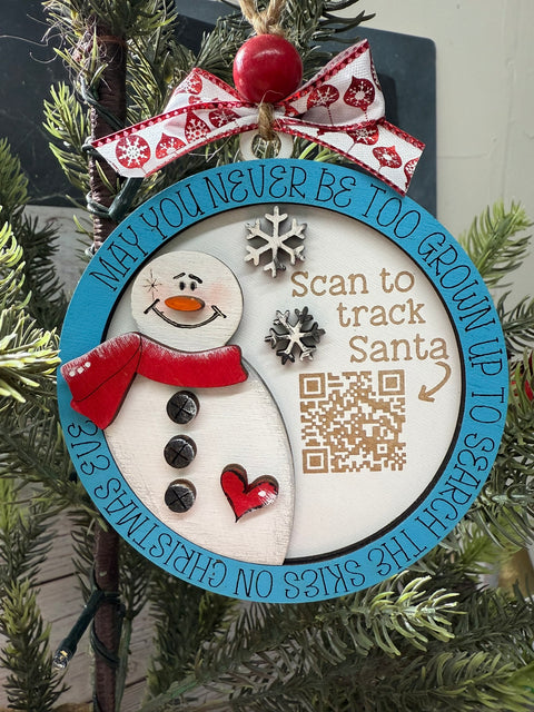 Santa Tracker Ornaments  Snowman  