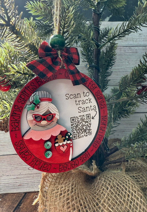 Santa Tracker Ornaments  Mrs. Claus  