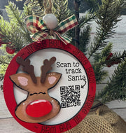 Santa Tracker Ornaments  Reindeer  