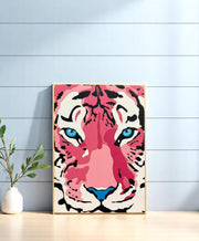 Preppy Leopard Print Wall Art, Colorful Pink & Blue Hues, Vibrant Home Décor for Stylish Spaces, Gift for Art Lovers
