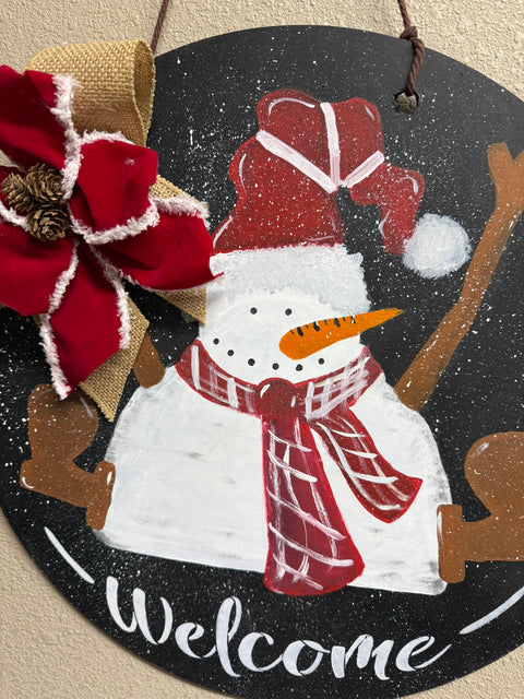 Snowman Welcome Hanger    