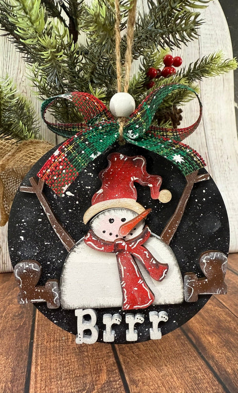 Setting Snowman Ornament    