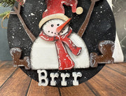 Setting Snowman Ornament  Santa Brrr  