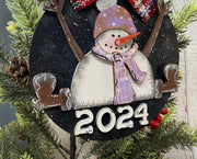 Setting Snowman Ornament    