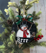 Setting Snowman Ornament    