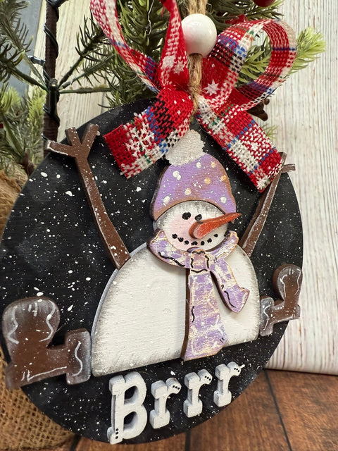 Setting Snowman Ornament    