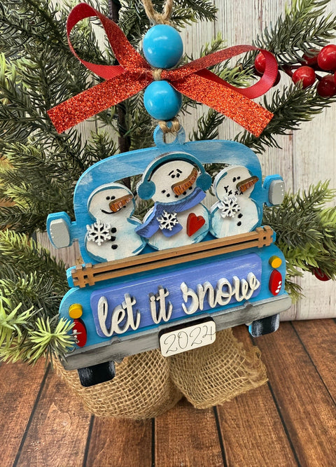 Farmhouse Truck Ornament Christmas Ornament   