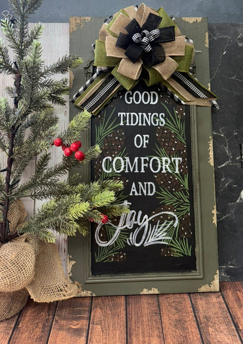 Comfort and Joy Vintage Wall Panel    