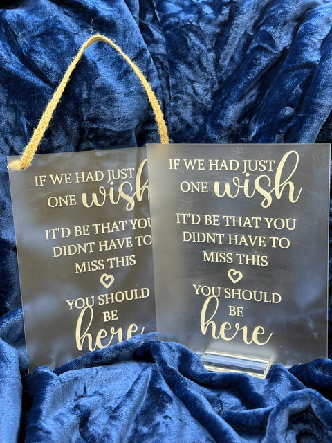 Acrylic Wedding Reserved Seating Placard (set of 2 - Bride & Groom) wedding supplies