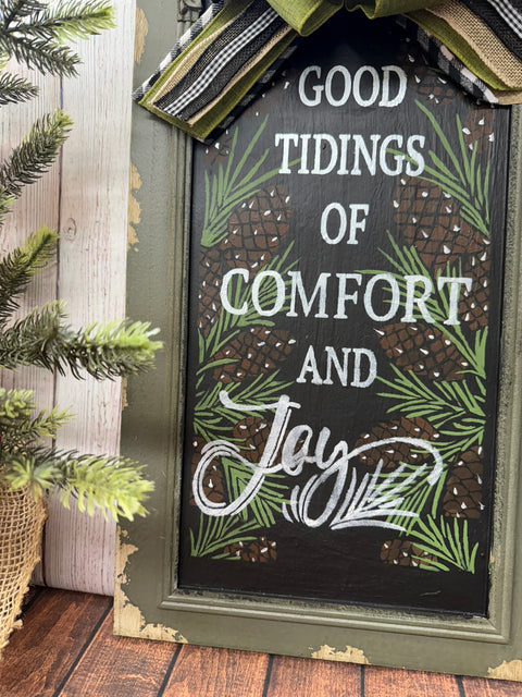 Comfort and Joy Vintage Wall Panel    