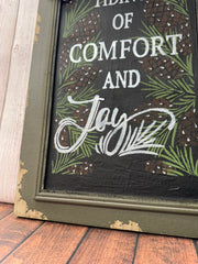 Comfort and Joy Vintage Wall Panel    