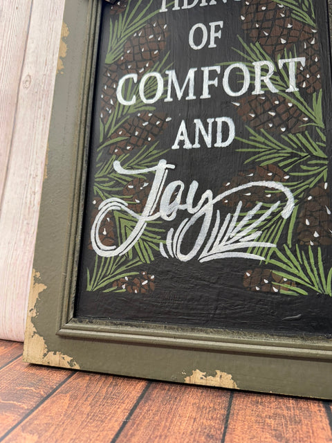 Comfort and Joy Vintage Wall Panel    