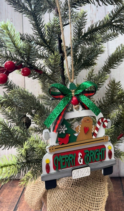 Farmhouse Truck Ornament Christmas Ornament   